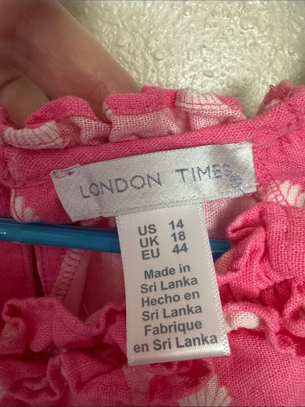 London Times Pink Shell-Print Sleeveless Dress - Picture 5 of 6